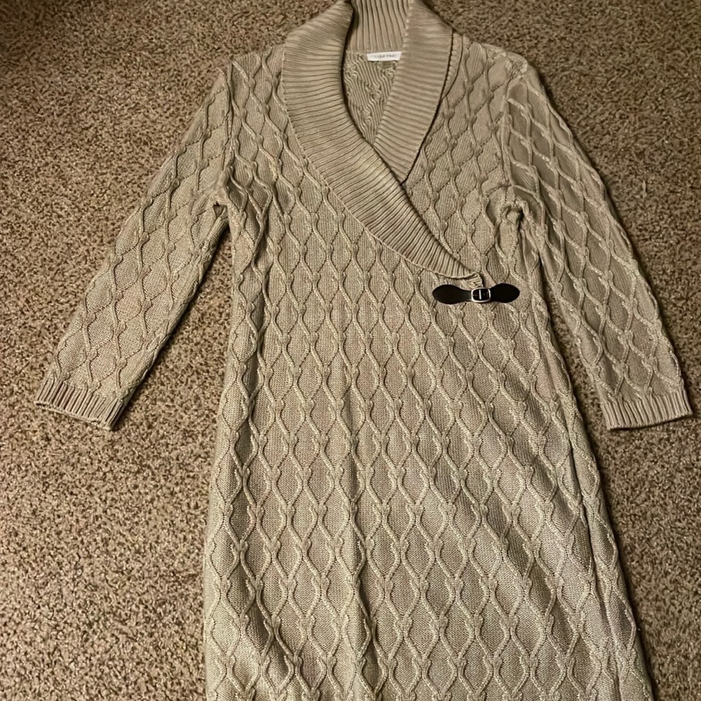 Beige sweater dress